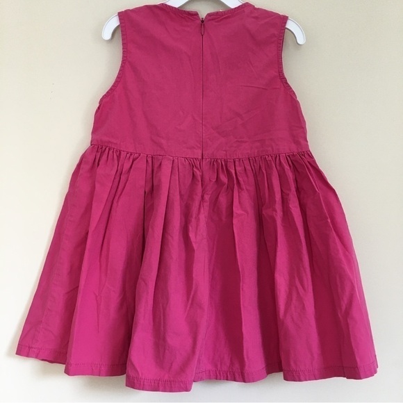 Fuchsia Pink Toddler Little Girls Sleeveless Fit & Flare Gray shift Dress - Picture 6 of 16